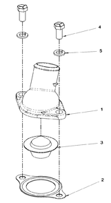 Engine Service Parts - Thermostat Diagram and Parts List for 076138-00  Briggs and Stratton Generator